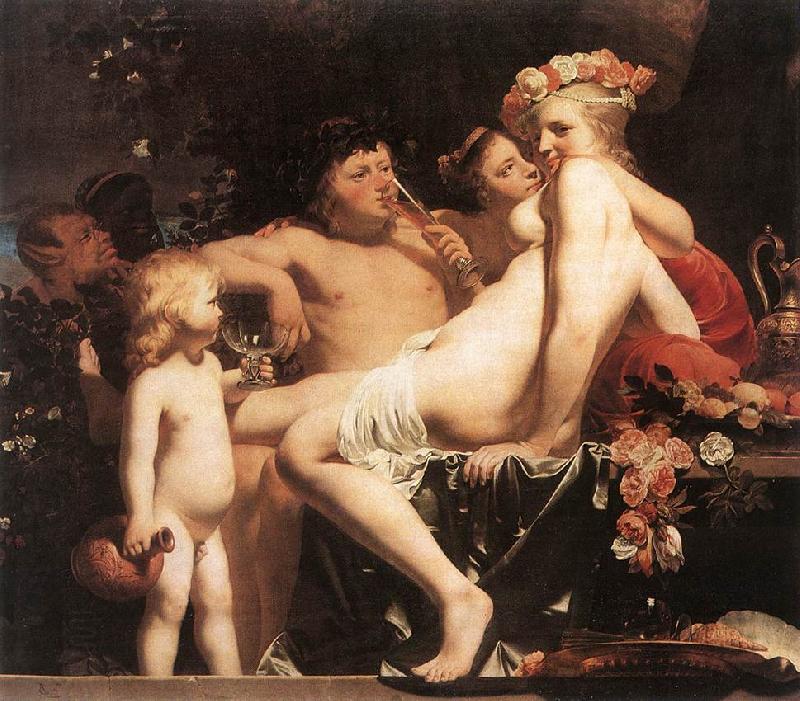 EVERDINGEN, Caesar van Bacchus with Two Nymphs and Cupid fg China oil painting art